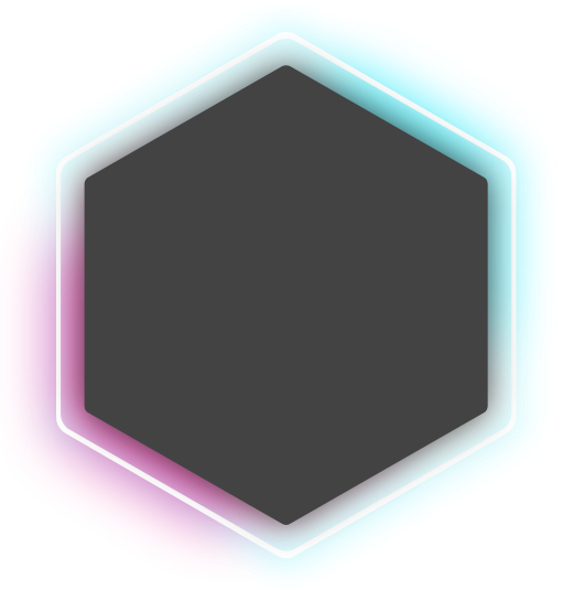 neon glowing hexagon